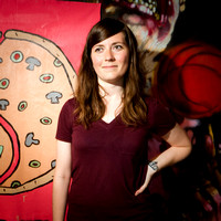 Sarah Moody of Hardly Art at the Funhouse